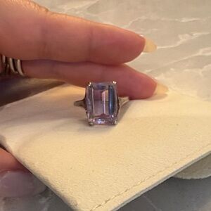 Sterling Silver and Amethyst Gemstone Size 8